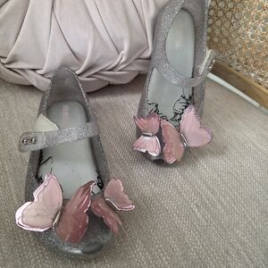 Mini Melissa Glitter Butterfly Shoes